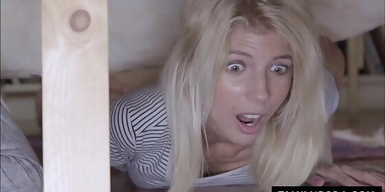mischievous stepsisters get it from angry stepbrother