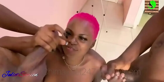 i wanted one of them to cum in my mouth but he ended up coming on my face