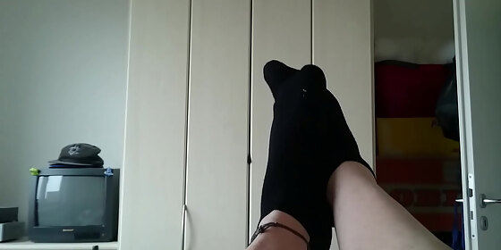 black sneaker socks