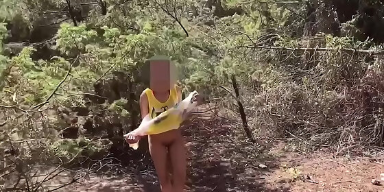 wife going nude flashing outdoor walking playing in wild and the beach skysexfree