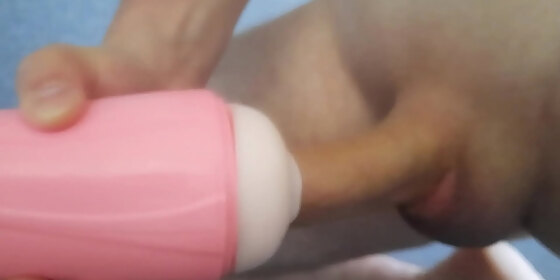 cum fast in vibrating masturbator