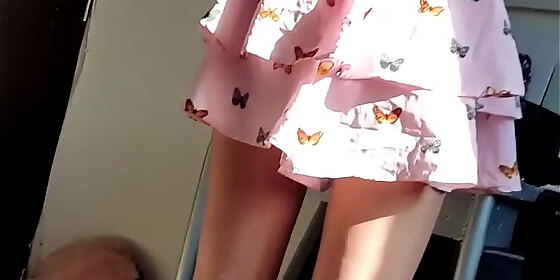 peeping under my stepsister s dress she realizes that she recorded it and gives me her ass full video