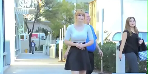 sexy natural big tit blonde amateur teen alyssa flash her big boobs in a diner