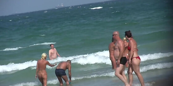 blonde milfs nude at the nudist beach voyeur hd video