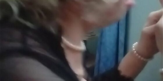 crossdresser blowjob