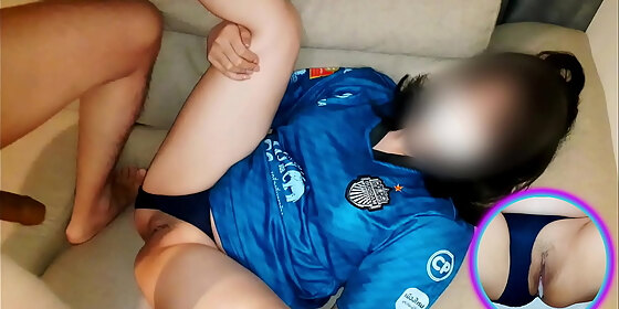 buriram fc girl gets her pussy fucked on the sofa then he brought me to cum in the chair