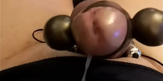 huge cum on t shirt whit double cock vibrators