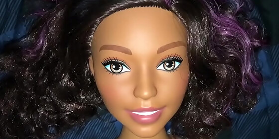 barbie brown haired styling head doll