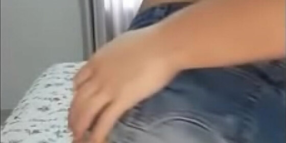young girl waddling in tight shorts