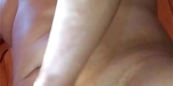 with cock in hand