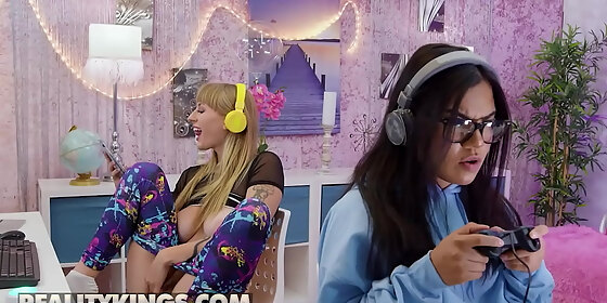 kinky blonde angel youngs borrows her roommate s bf for a quick fuck in front of the camera reality kings