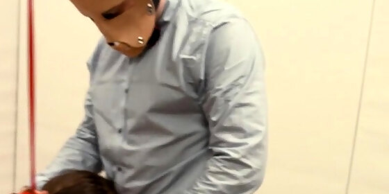 tied up sub drinks piss