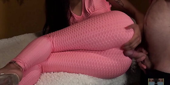 edging his cock on my hot new tights