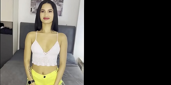 20 year old babe does her very first porn video takes huge cum creampie