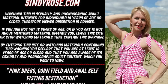 pink dress corn field and anal self fisting destruction