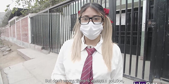 shy student fucks for some money