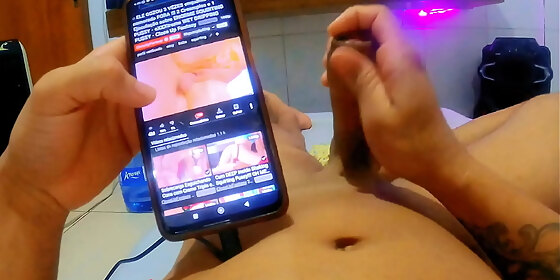hitting one until you cum over your own belly