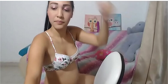 petite pregnant horny latina plays on cam with me