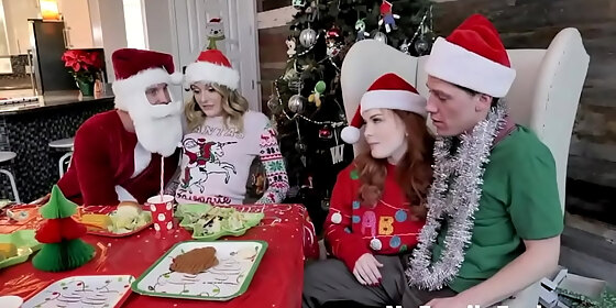 step mom sucking stepson s cock and step daughter sucking step daddy s cock on christmas party