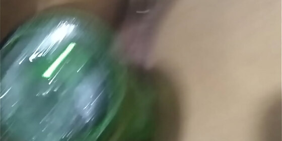 he gave her a and it s just an excuse to jerk her off with the bottle and grab it