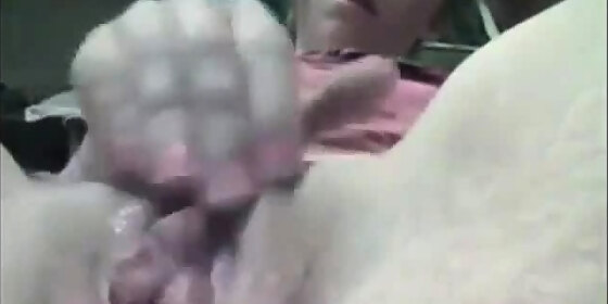 girl rubs her wet pussy