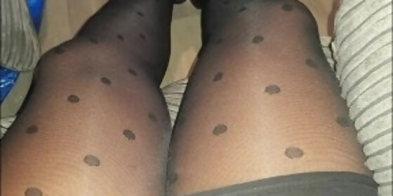 my black spotted tights photo set