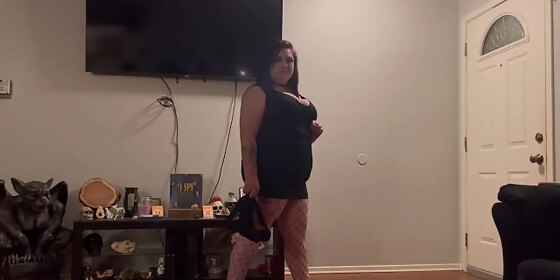 goth step sis surprised by huge cock