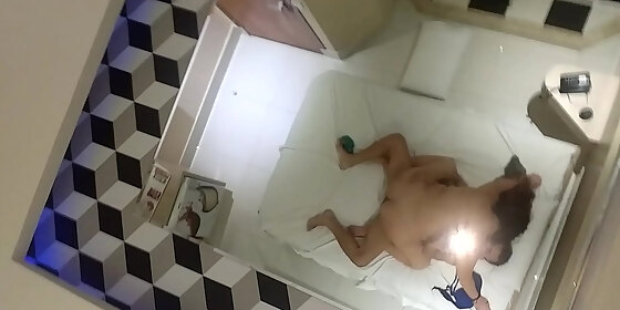 chubby girl sitting with at the motel