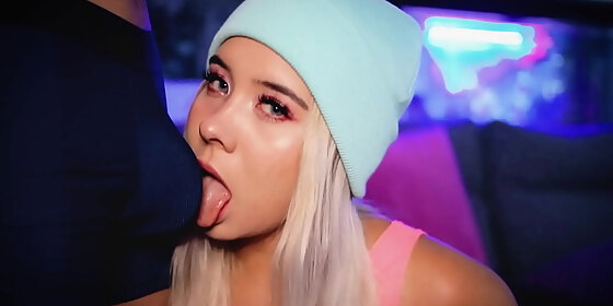 horny blonde with cute face seduces her partner s cock for you