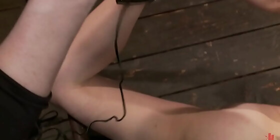 clamped and weighted boobs blonde