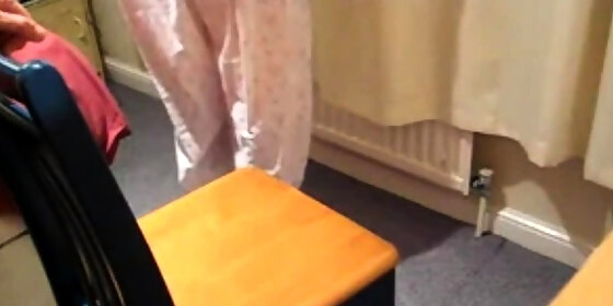 judith over her angry hubby s knees