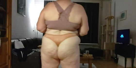 sissy fucks huge ass granny bouncing tits