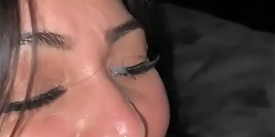 latina facial in the eye