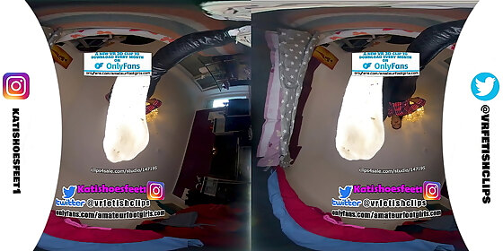 vr180 3d trailer giantess girl shows her stinky socks and sweaty adidas shoes