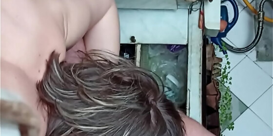 by the ears and suck