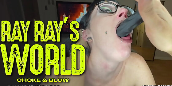 ray ray xxx gets face and pussy fucked by a dildo