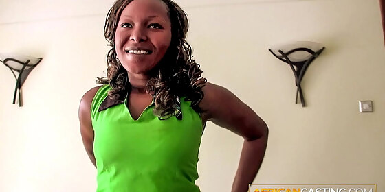 african cutie will do anything for a fake modelling job