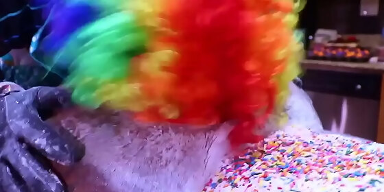 victoria cakes gets her fat ass made into a cake by gibby the clown