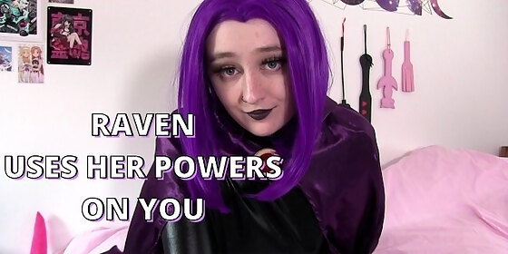 raven teentitans mind controls you and makes you horny then rides your cock