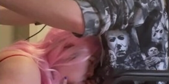 sucked off daddy during his stream ended it just to pound me doggystyle pov