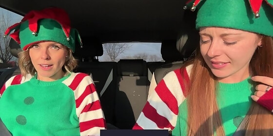 nadia foxx serenity cox as horny elves cumming in drive thru with remote controlled vibrators 4k