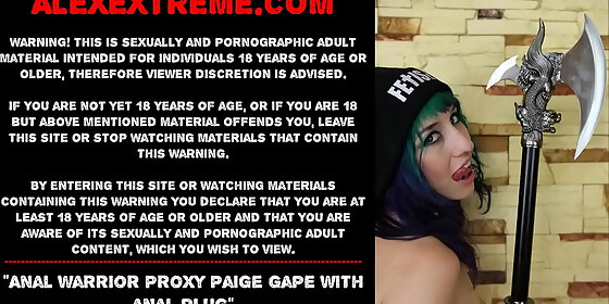 anal warrior proxy paige gape with anal plug