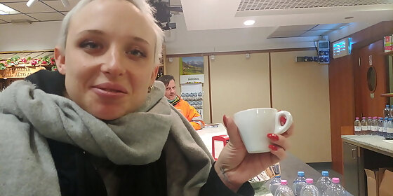 she gets horny in the car and tries to jerk and suck my cock in a part 1 motorway restaurant