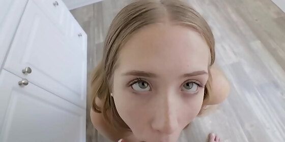 horny stepsister audrey hempburne sucking her stepbrothers dick deepthroat