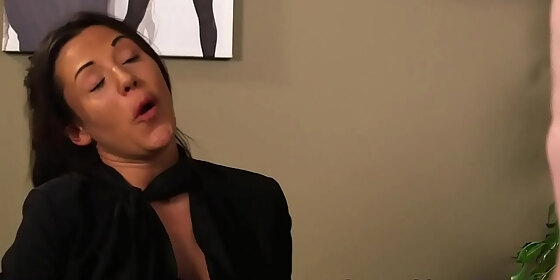 clothed boss mistress watches and humiliates