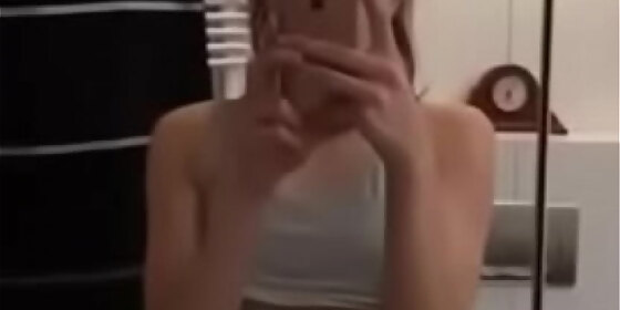 amateur teen girl strips and shows round plump teen cheeks