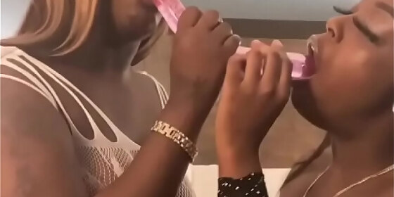 sucking double dildo