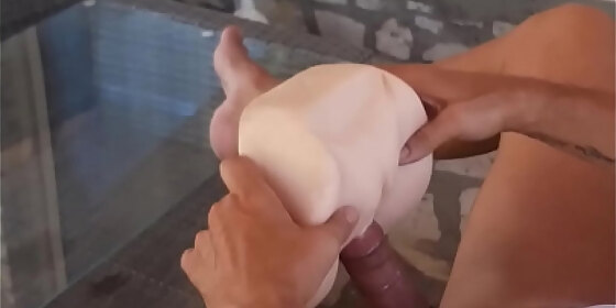 fucking his toy hard