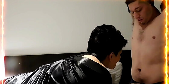 my step son brings a friend and with my step sister we fuck the two boys family orgy