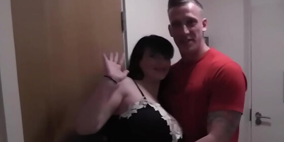 busty british milf sucks and jerks cock